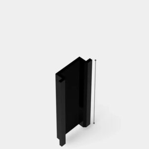 Black Chrome Shutter Post Channel 2-3/8” (60mm)