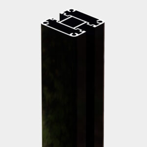 Black aluminium Line Post Fencing