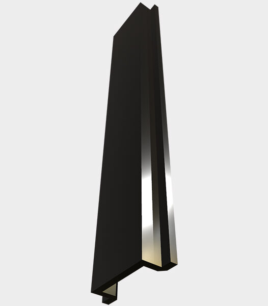 Black Aluminum Post Channel