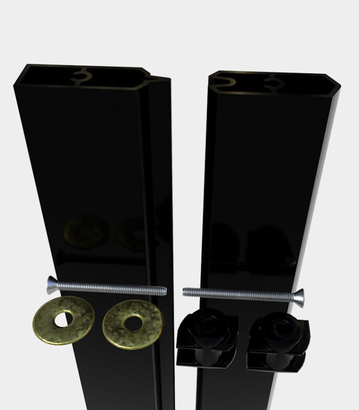 Black Aluminum Top Beam & Bottom Beam Kit PVDF Premium Matte